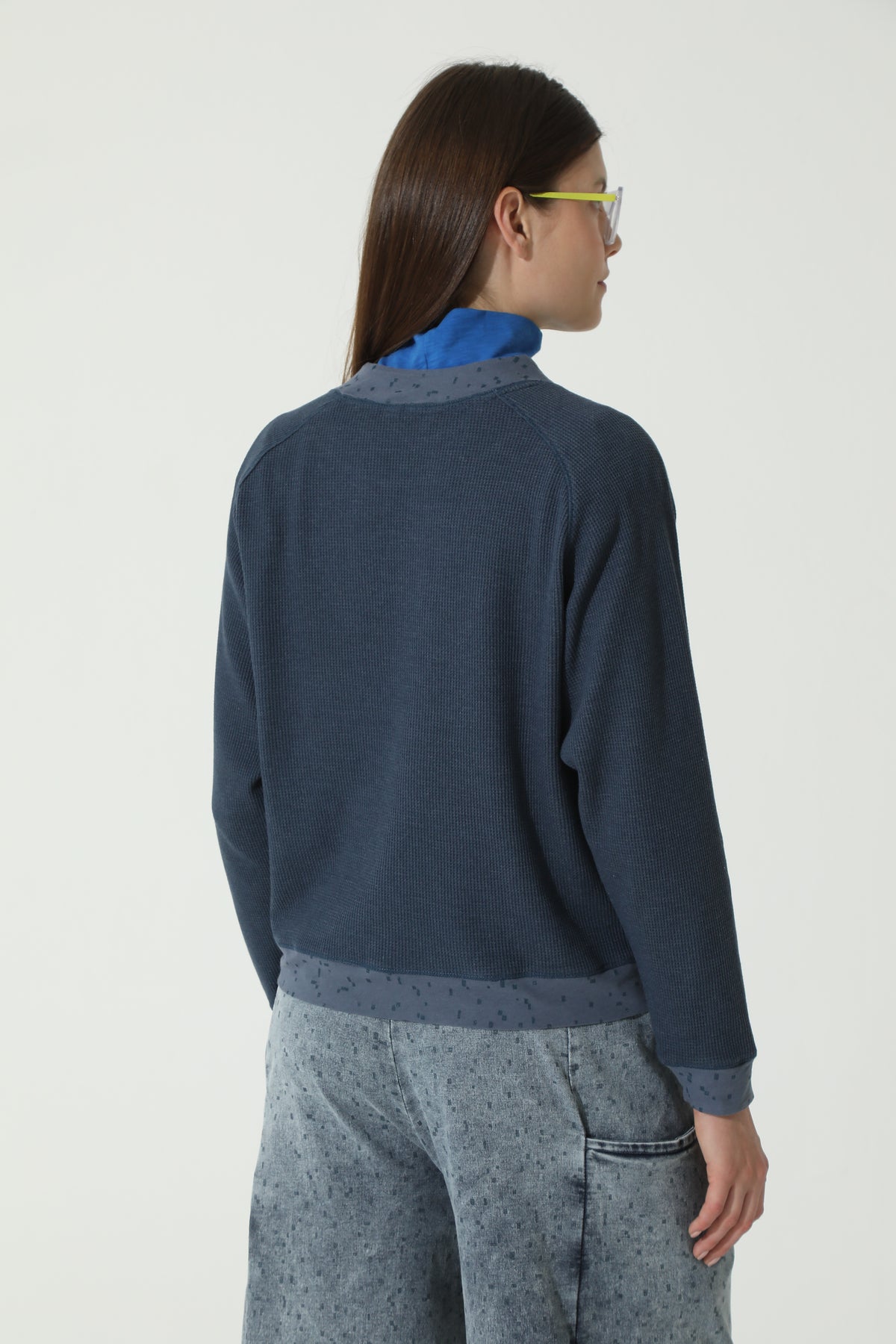 Polera Corrugada Azul