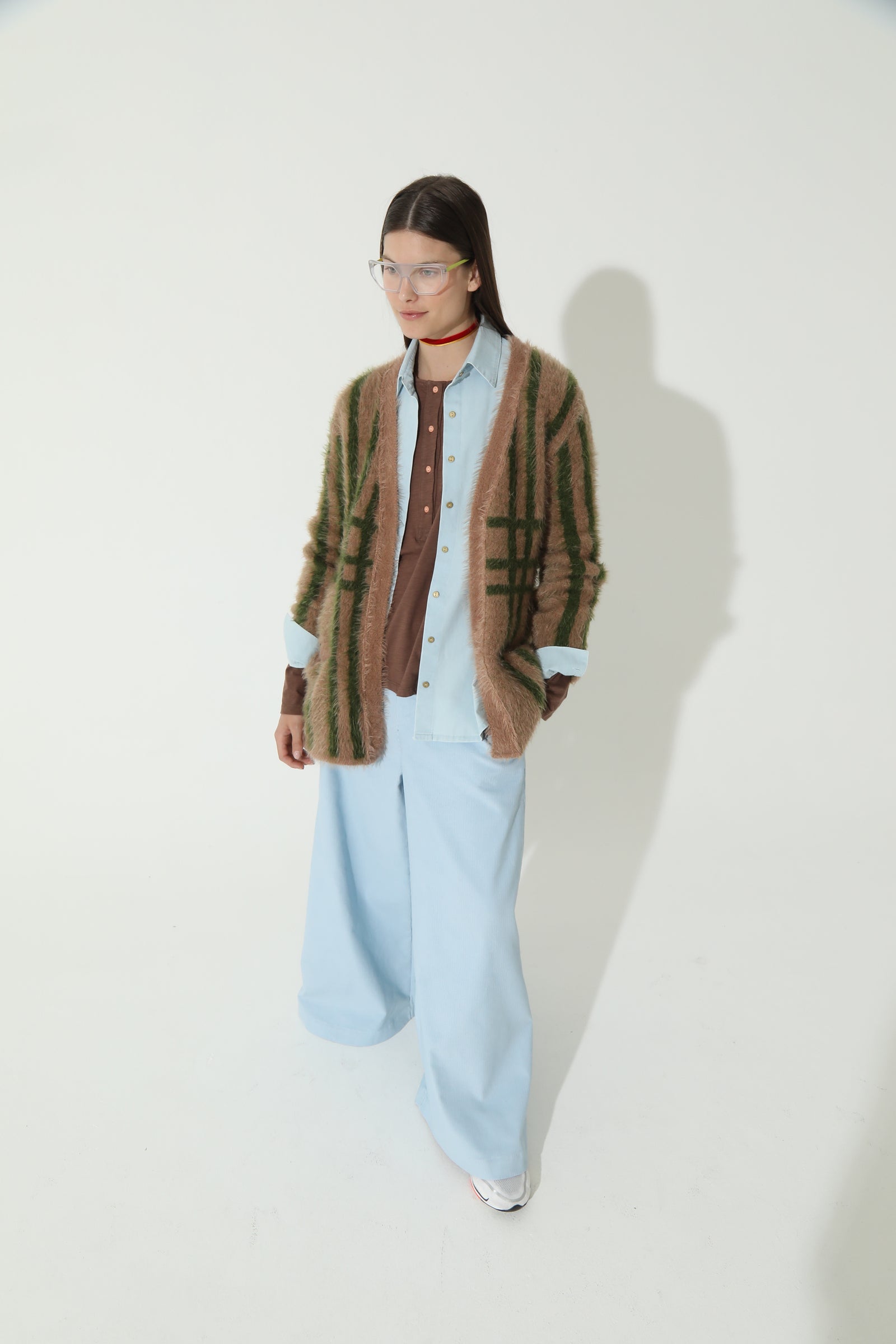 Cardigan Escocés Verde Tostado