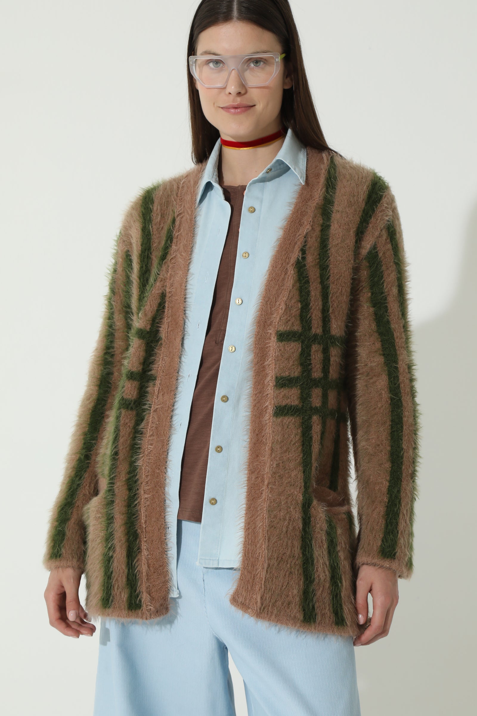 Cardigan Escocés Verde Tostado