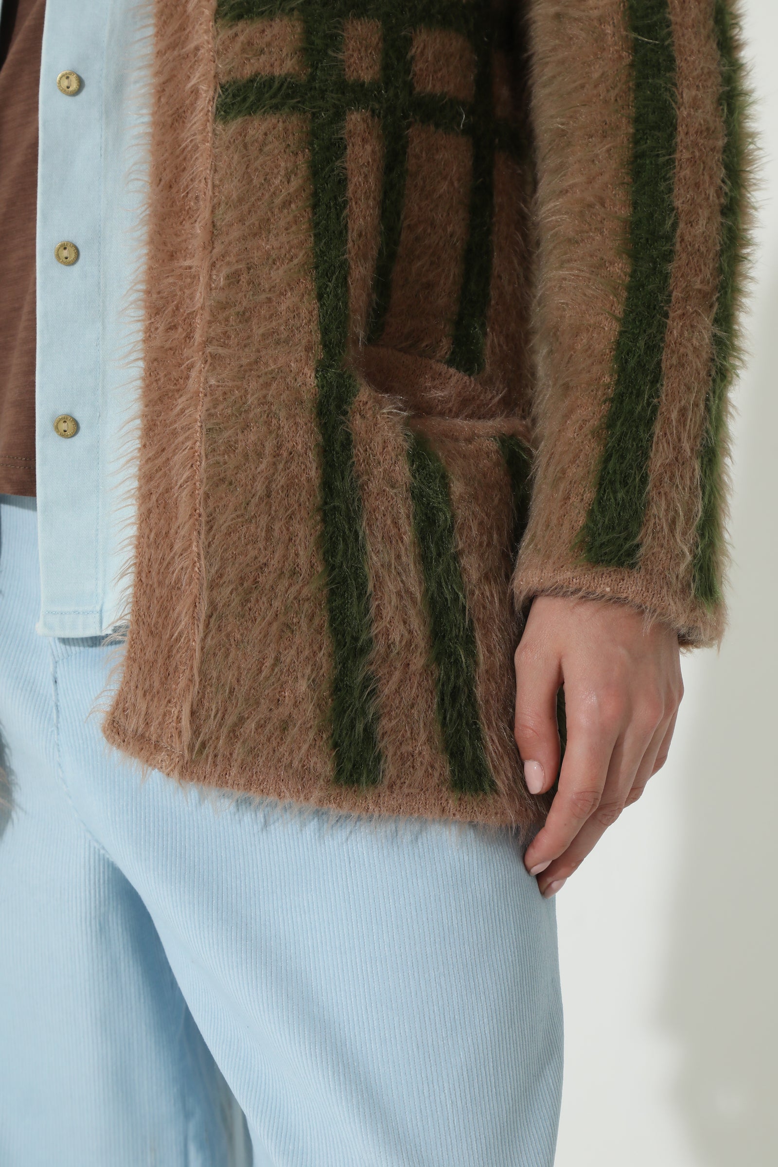 Cardigan Escocés Verde Tostado